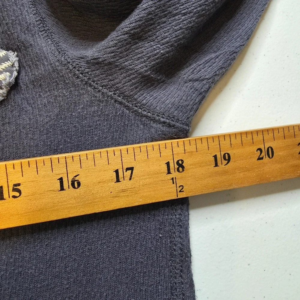 American Eagle Sweatshirt Mens Medium Blue Vintage Fit Thermal Long Sleeve‎